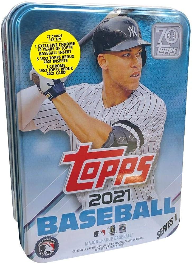 Amazon.com: Topps 2021 Series 1 Baseball Tin : Collectibles & Fine Art